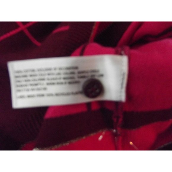 A New Day Cardigan Sweater Womens XS Burgundy Pink Printed Button Front Cotton - Picture 8 of 8